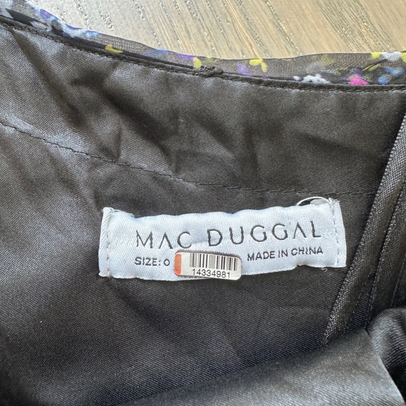 Ieena for Mac Duggal One Shoulder Floral Gown Maxi Dress Purple Chiffon - Size 0 - Picture 4 of 10